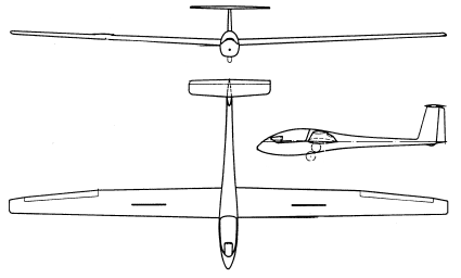 Astir CS 3-view