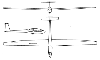 Astir CS77 3-view